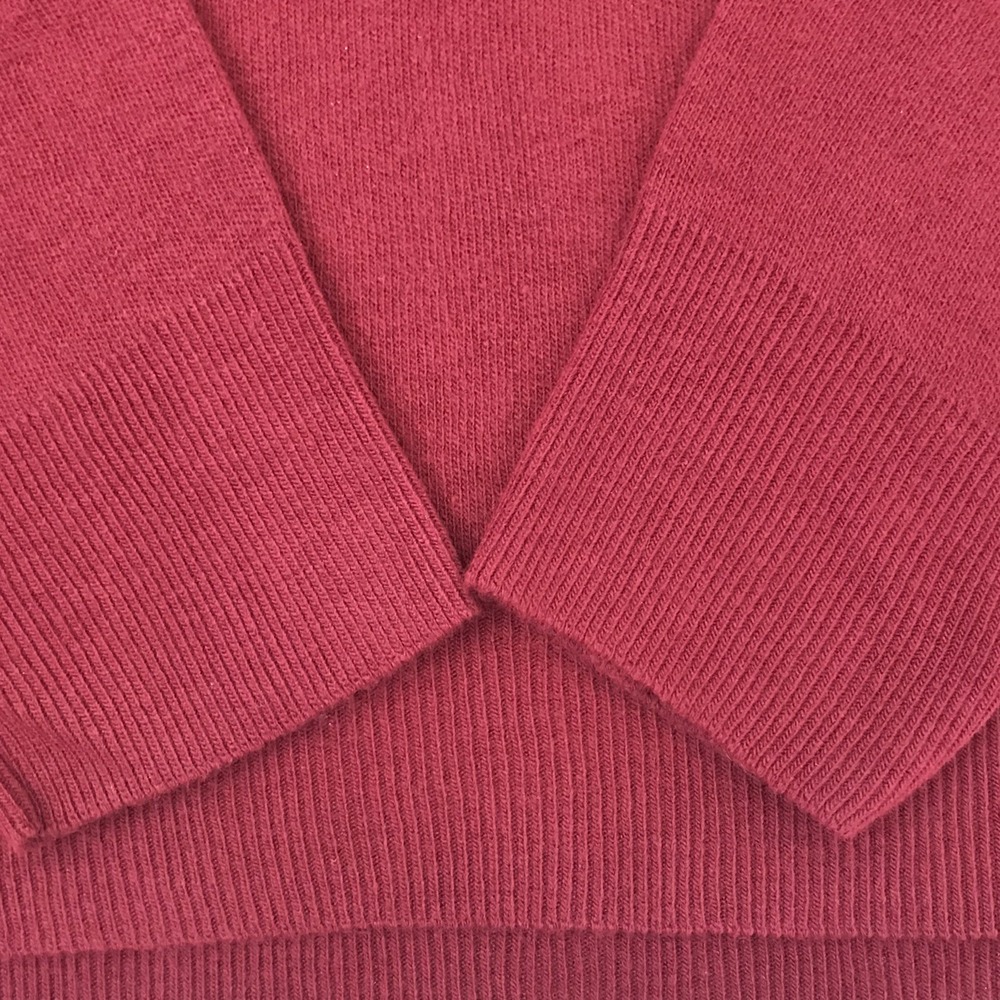 Vintage Scottish Isle Sweater XL Burgundy 100% Virgin Acrylic Union Made USA - Picture 9 of 11